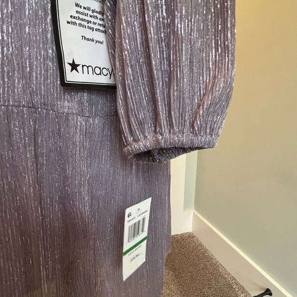 Lavender MSK Party Dress size L NWT - Picture 5 of 6